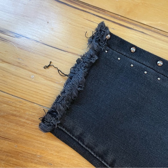 HERMIONE HIGH RISE ANKLE SKINNY JEANS KANCAN SIZE 27 BLACK DENIM - Picture 5 of 8